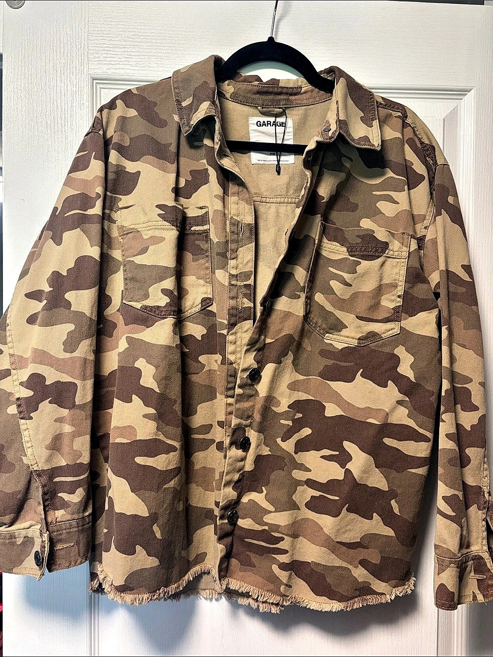 Garage Camo Utility Jacket in Brown & Green Size P/S NWOT